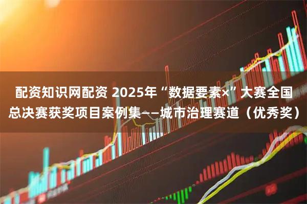 配资知识网配资 2025年“数据要素×”大赛全国总决赛获奖项目案例集——城市治理赛道（优秀奖）